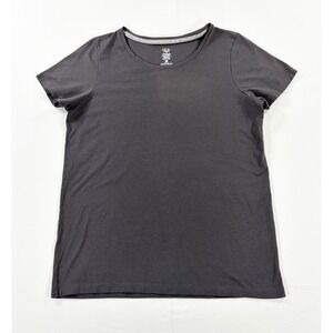 HUE SleepWell TempTech Sleep T-Shirt Pajama Top Lounge Softcore Gray Women's M